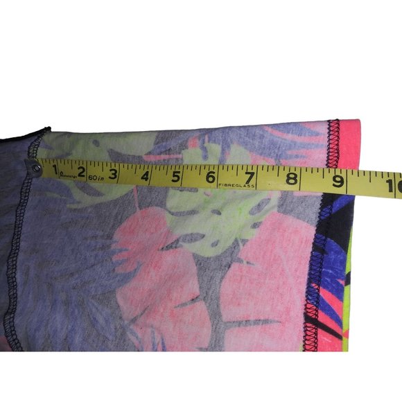 CSG Men's Neon Hawaiian Tropical Leaf Short Sleeve Tee Shirt Size 2 XL - Picture 7 of 7